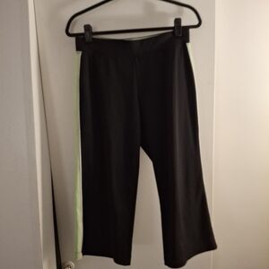 SB Active Black and Green Women's Cropped Track Pants